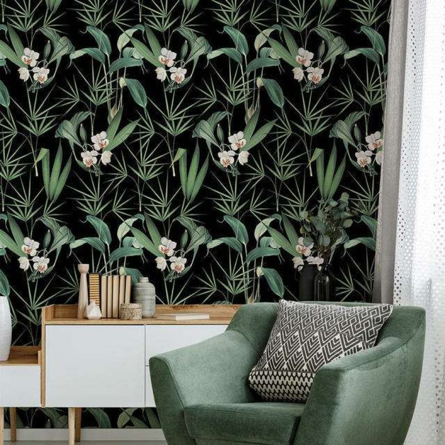 Open Air Life * | Palm Springs Anthracite Feature Wallcovering Reliable Quality