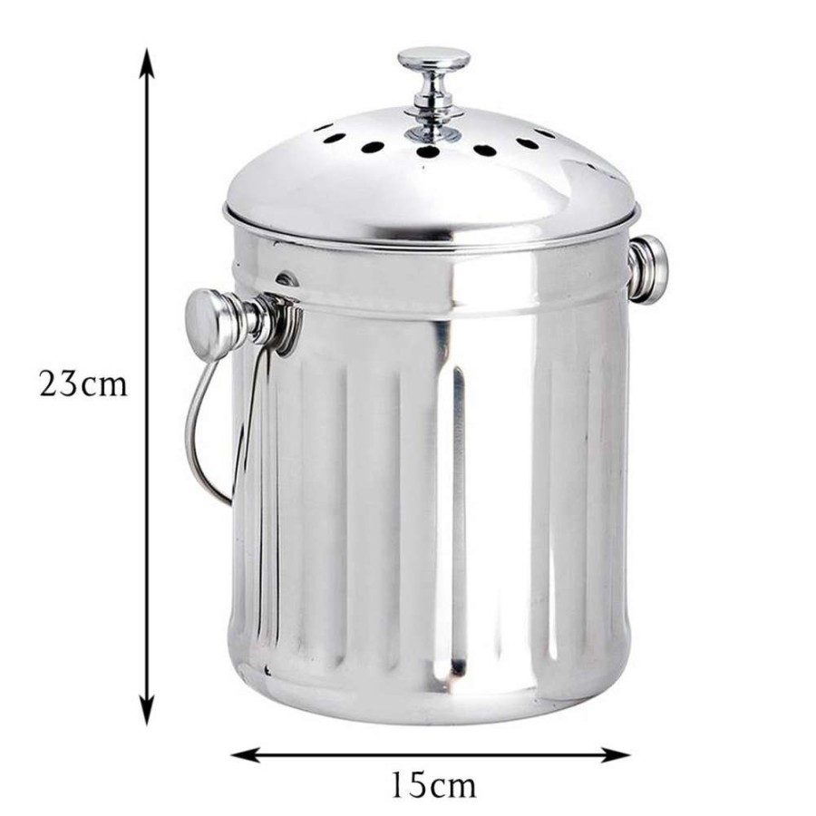 Open Air Life * | Stainless Steel Compost Pail Fire Sale