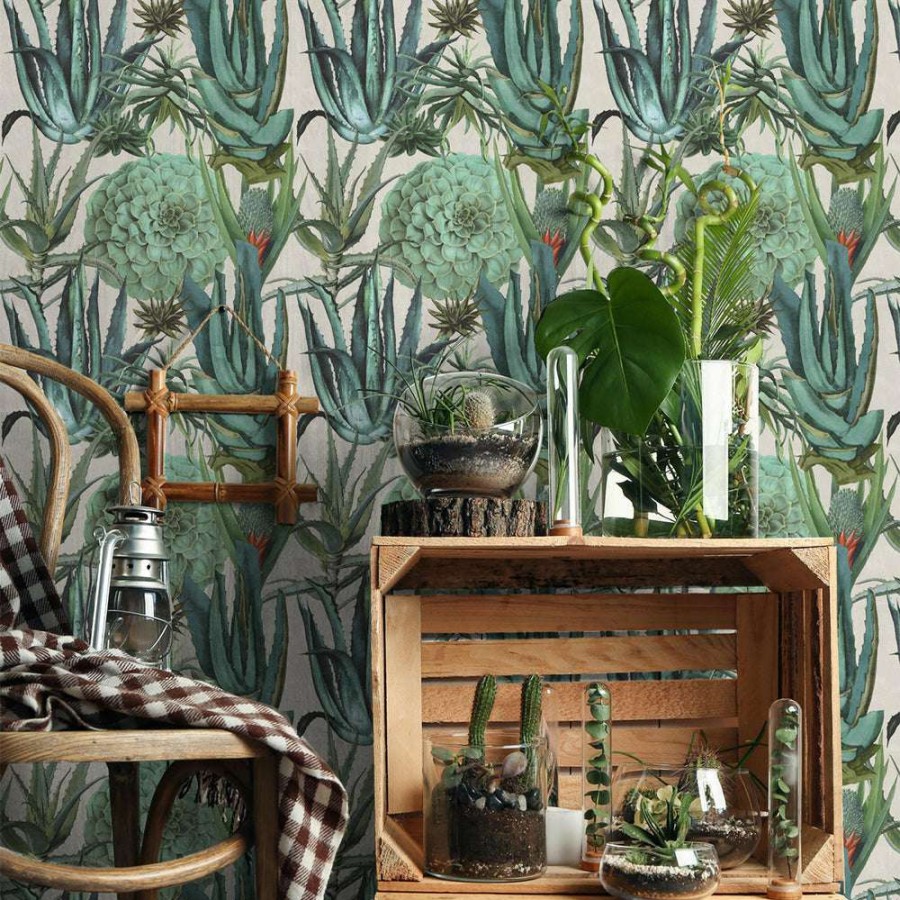 Open Air Life * | Succulentus Feature Wallcovering Shoping Model