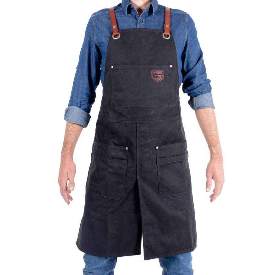 Open Air Life * | Waxed Bbq Apron With Split Leg Quality Guarantee