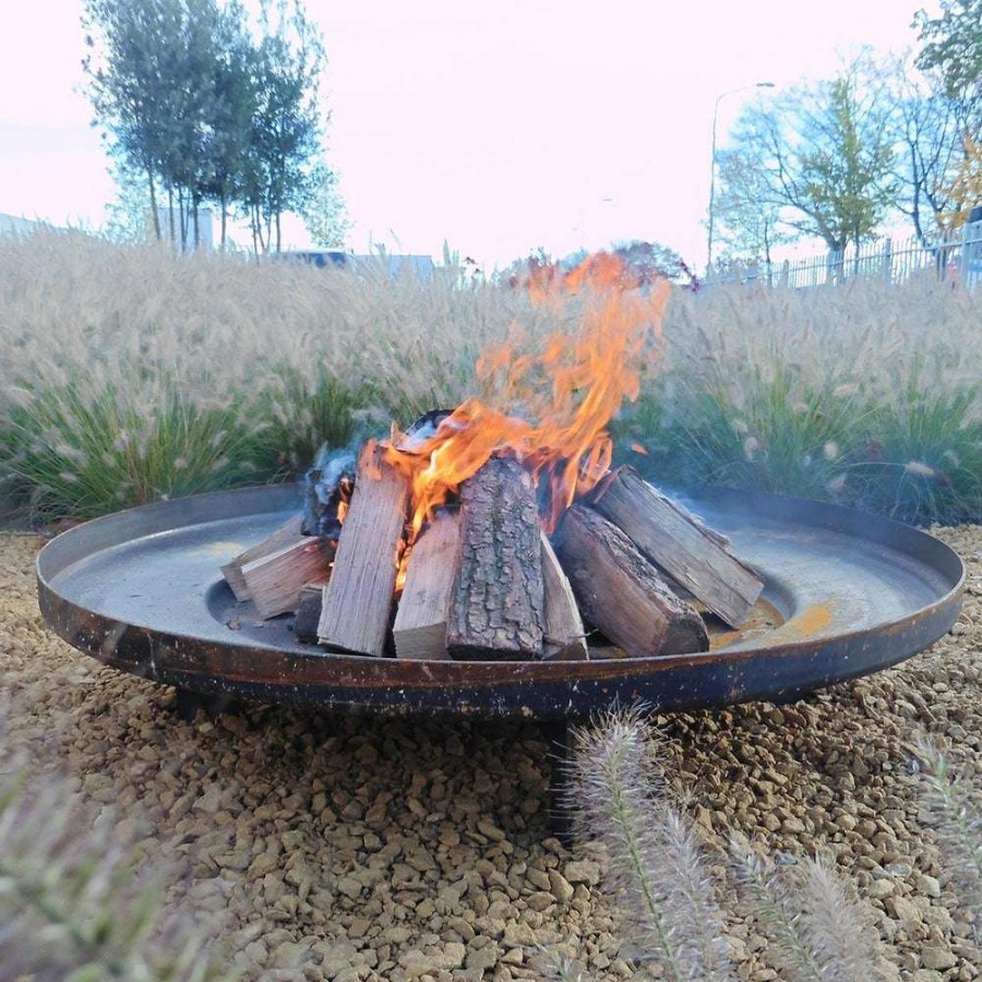 Open Air Life * | Shallow Fire Bowls In Corten Steel New