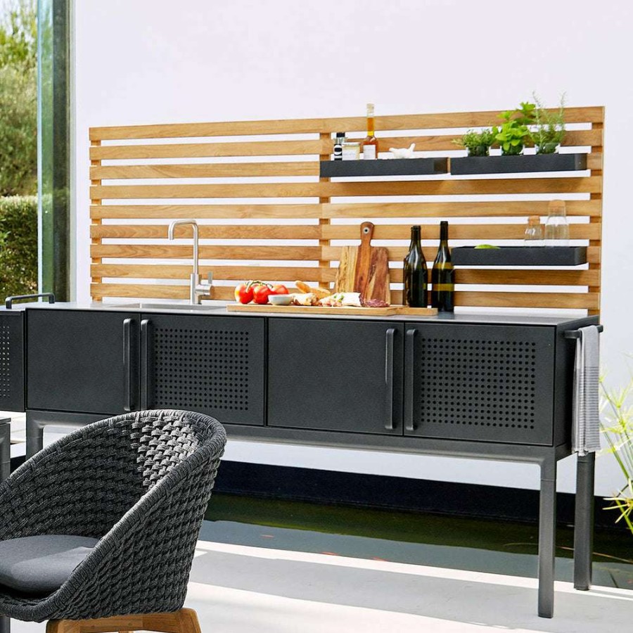 Open Air Life * | Drop Teak Wall For Kitchen Module Reliable Quality