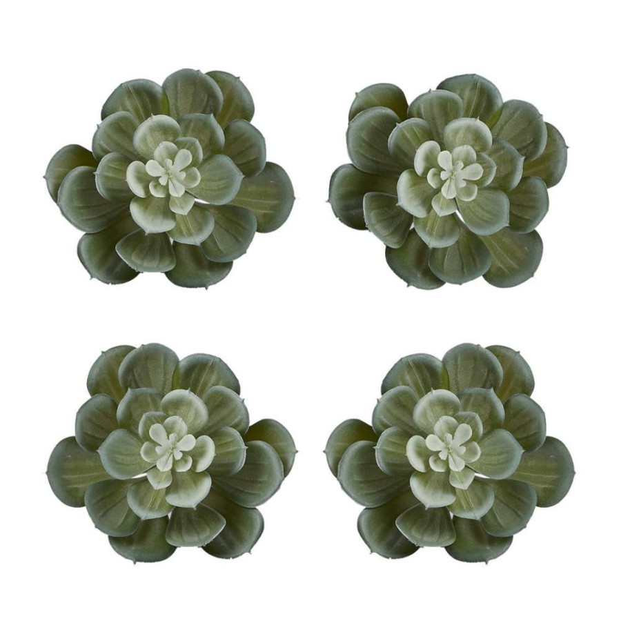 Open Air Life * | Four Sempervivum Napkin Ring Set At Unbeatable Price