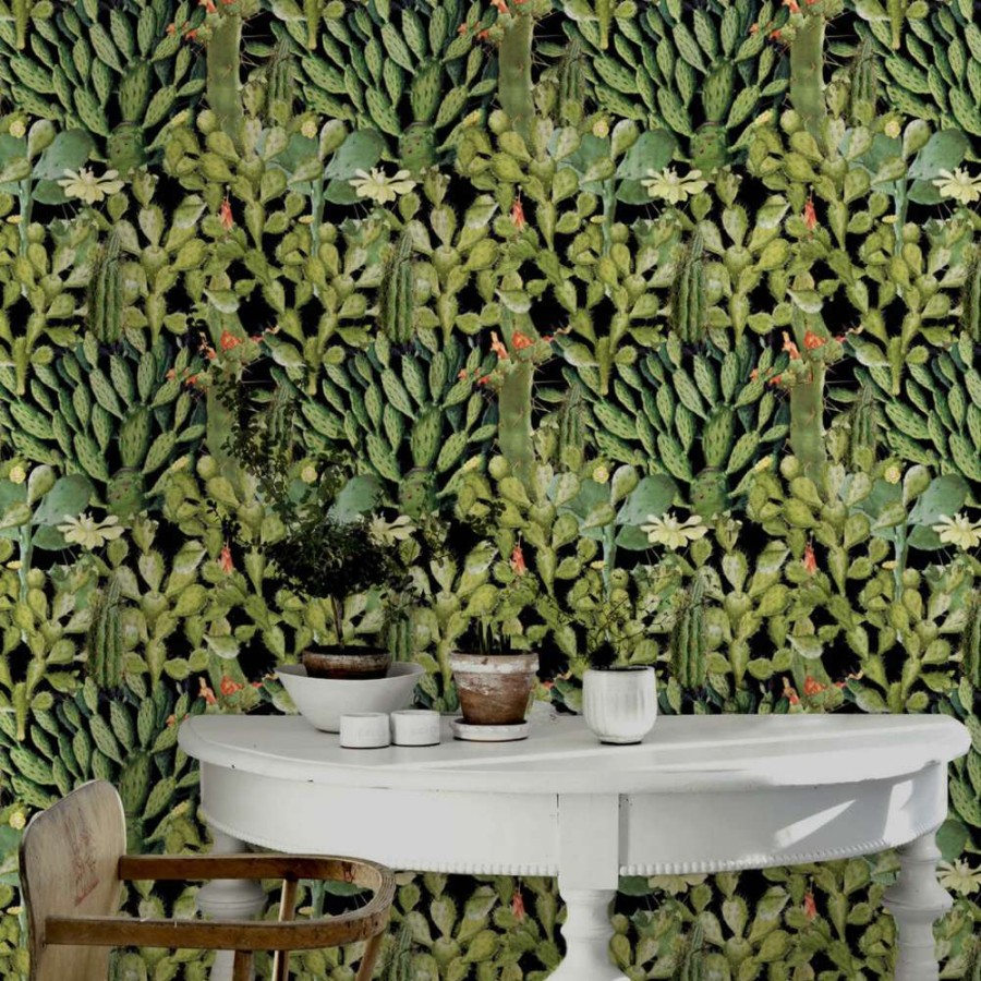 Open Air Life * | Opuntia Anthracite Feature Wallcovering Shoping Model