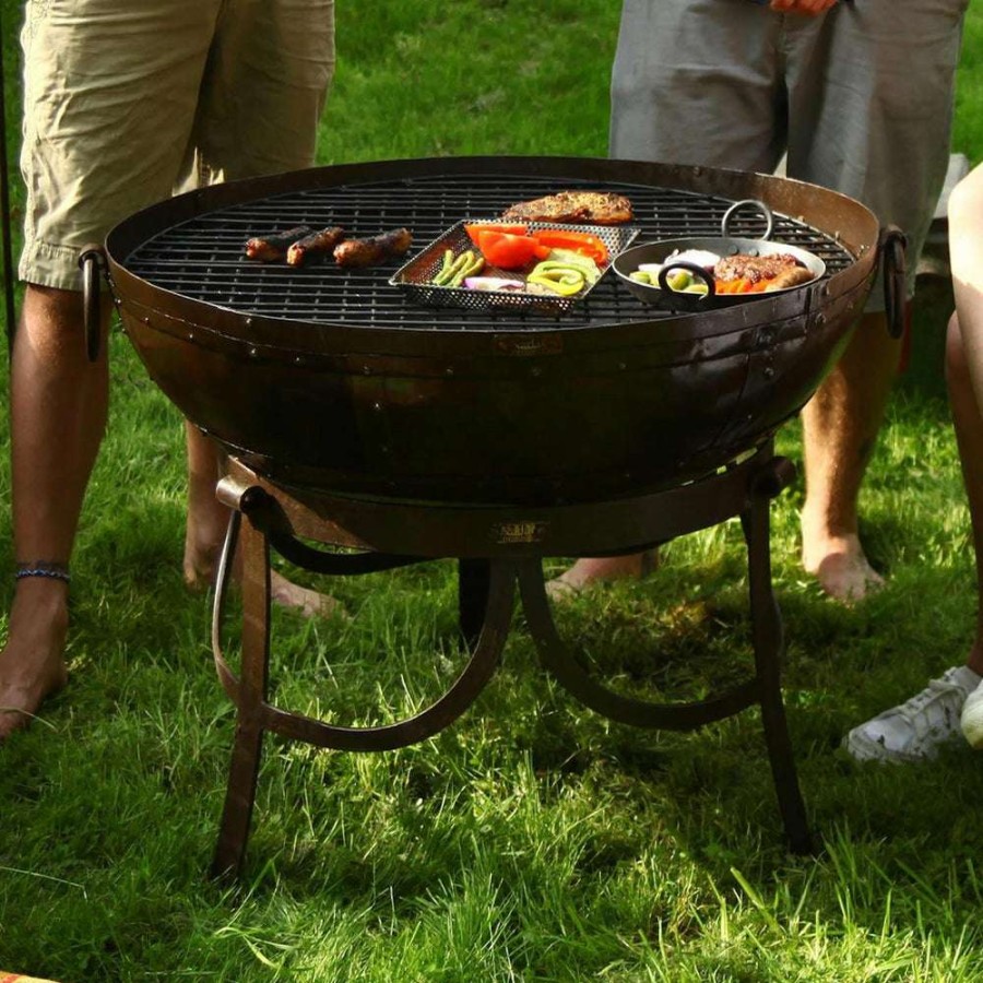 Open Air Life * | Kadai Firebowl Set With High And Low Stand Attractive Model