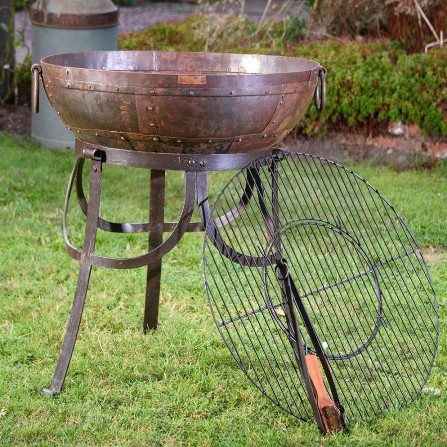 Open Air Life * | Kadai Firebowl Set With High And Low Stand Attractive Model